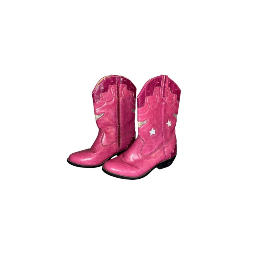 Smoky Mountain “Austin Lights” Pink Cowboy Boots - Girl’s Size 2.5